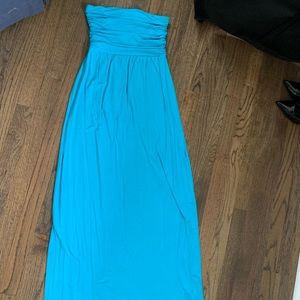 Carole little blue strapless maxi dress
